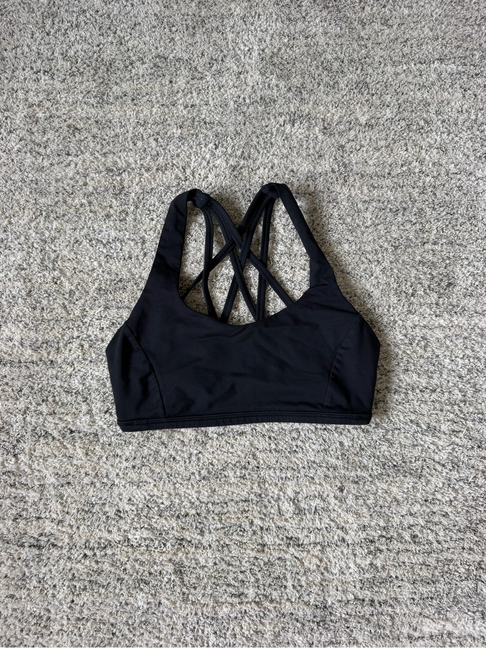 lululemon athletica Black Strappy Crisscross Sports Bra
